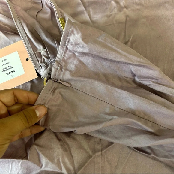 Cult Gaia Nell Ruched Cotton Blend Midi Skirt New NWT​​ - Picture 7 of 9